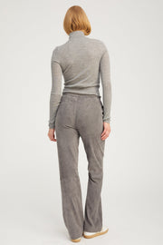 Grey Cashmere Mock Neck