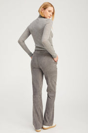 Grey Cashmere Mock Neck