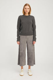 Grey Suede Culotte