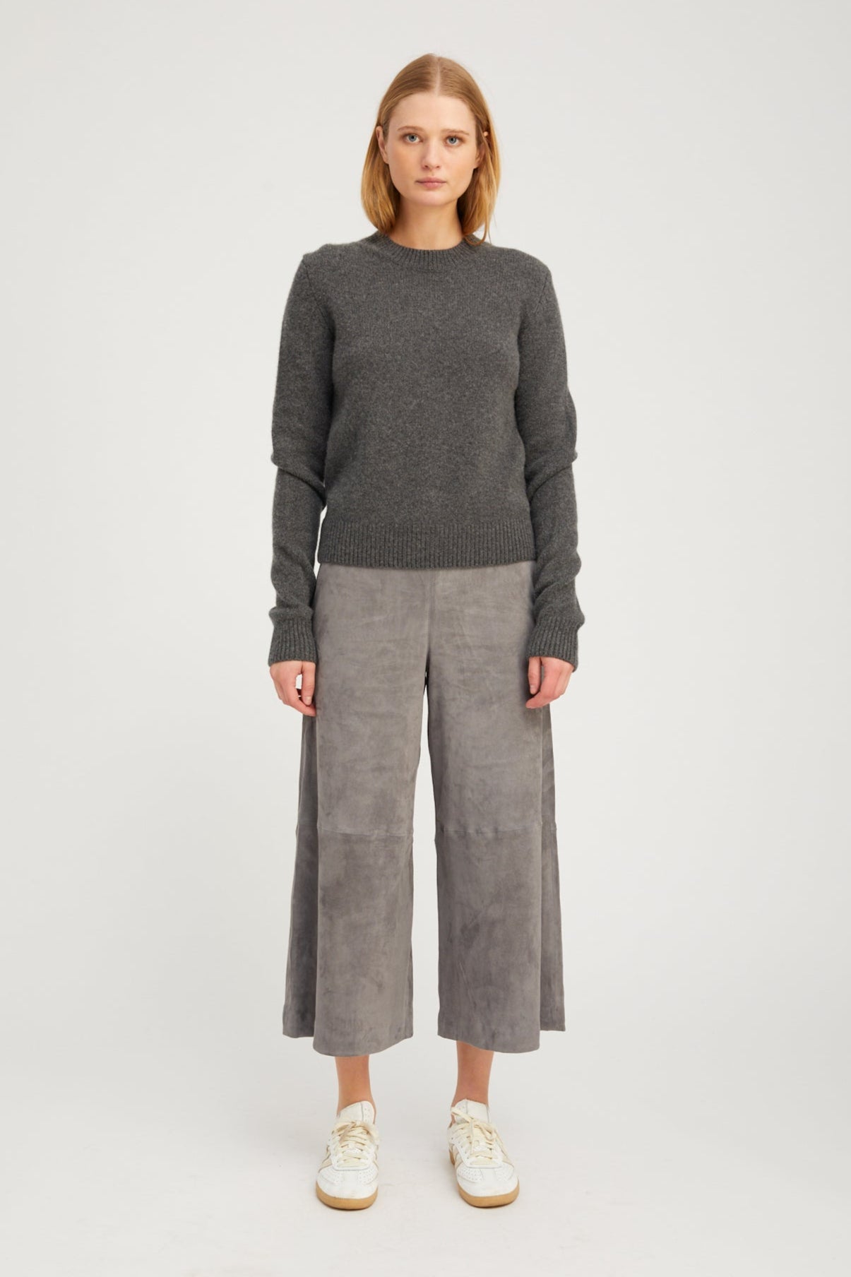 Grey Suede Culotte