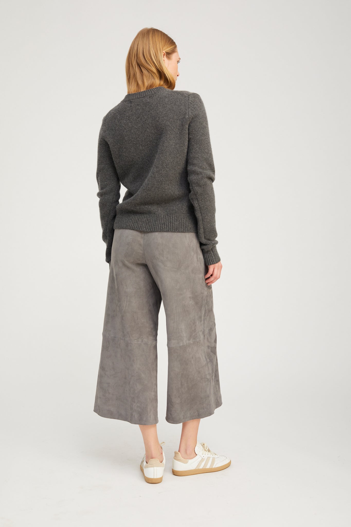 Grey Suede Culotte