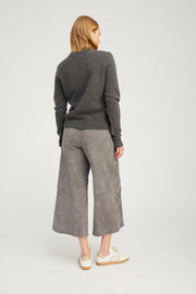 Grey Suede Culotte