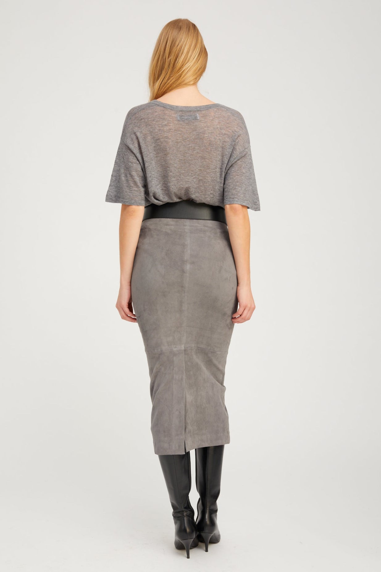 Grey Tissue Cashmere Tee