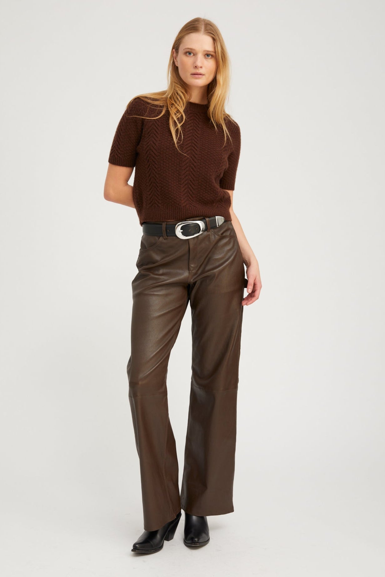 Leather Carpenter Pants