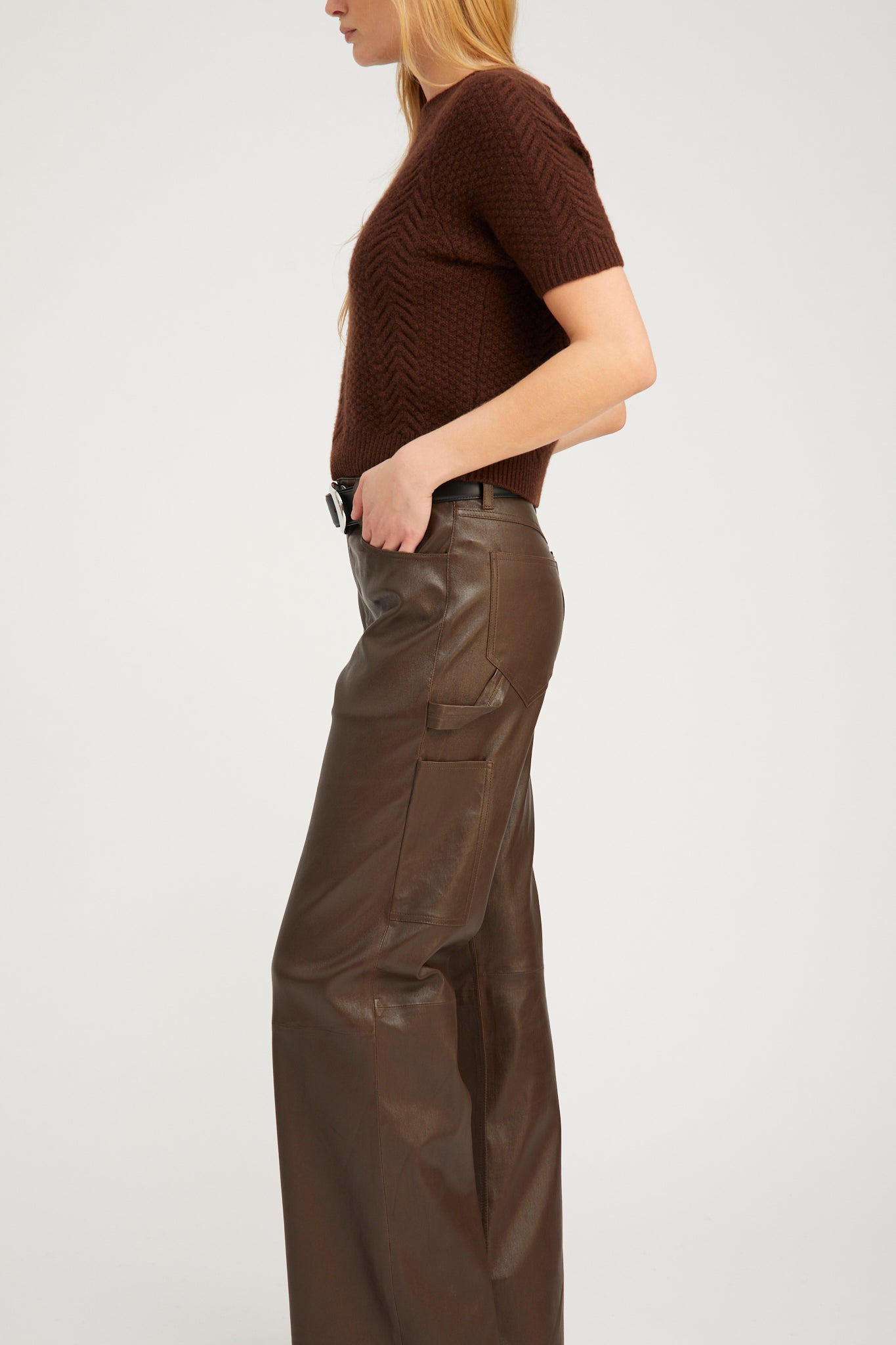 Leather Carpenter Pants