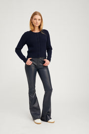 Midnight Leather 5 Pocket Micro Flare