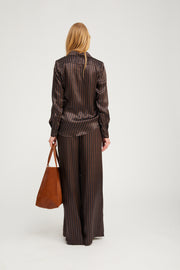 Americano Stripe Silk Fonda Button Down