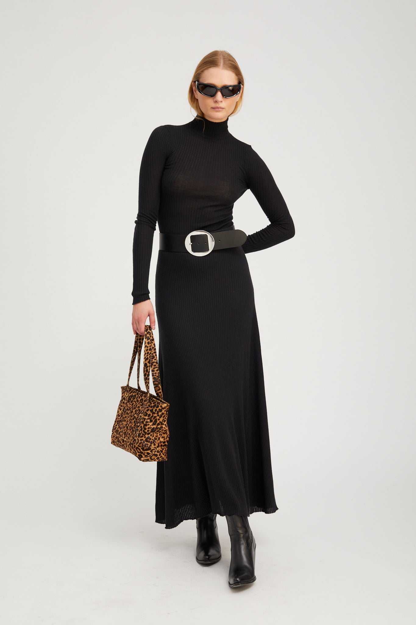 Black Leather Sienna Belt