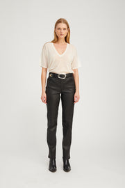Ivory Tissue Cashmere V-Neck Tee