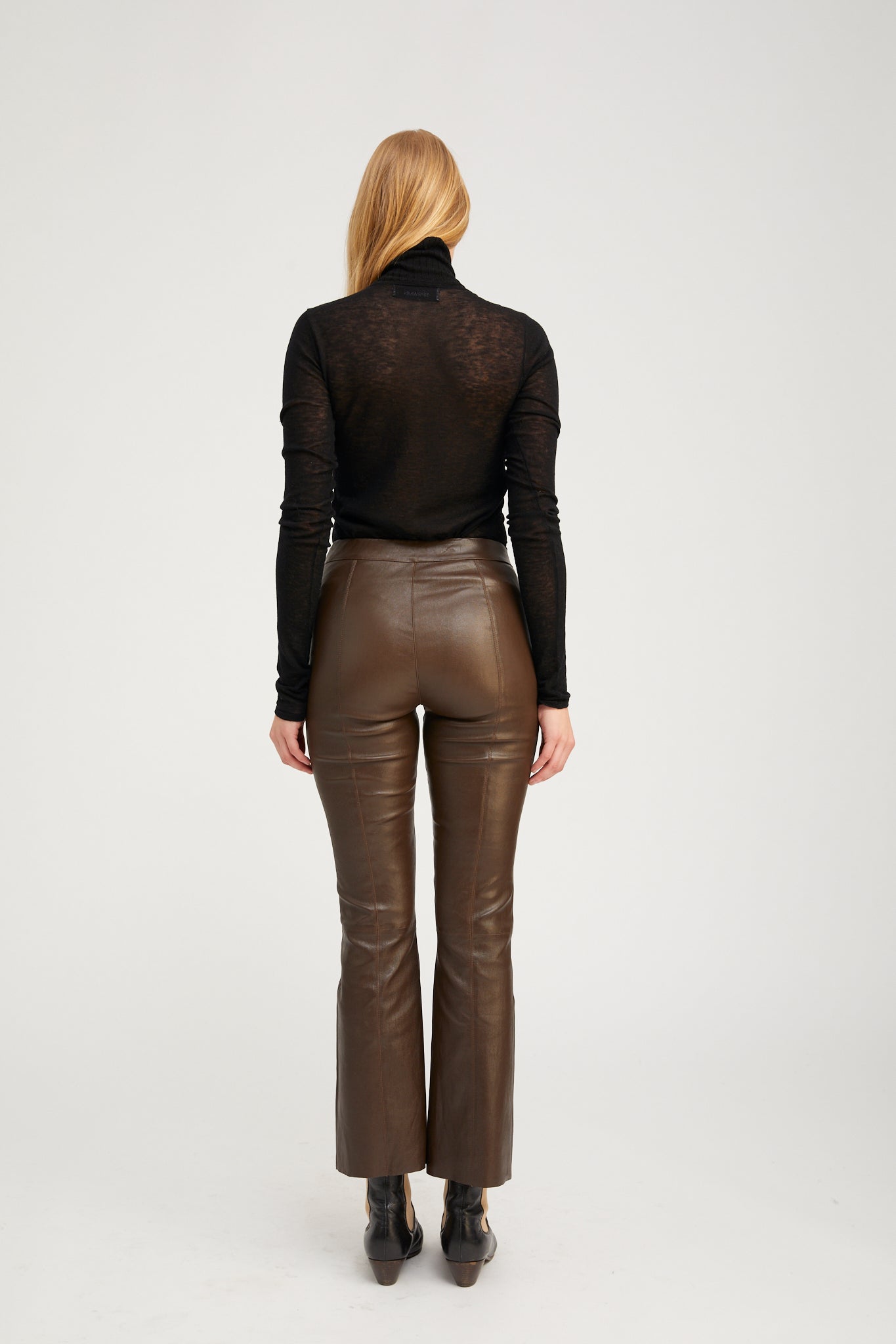 Americano Leather Ankle Flare with Princess Seams