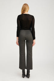 Pinstripe Ankle Flare with Pintucks