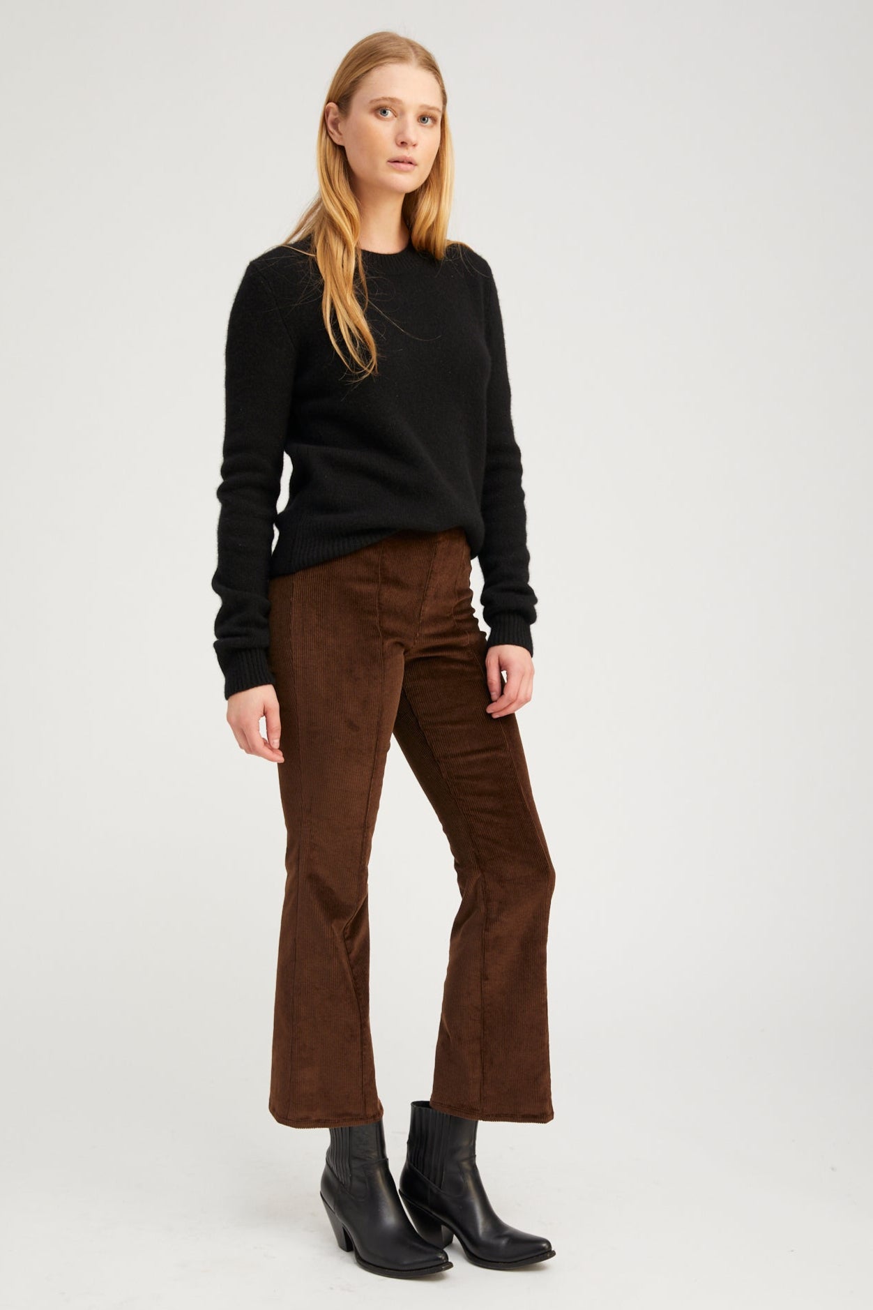 Americano Corduroy Ankle Flare with Princess Seams