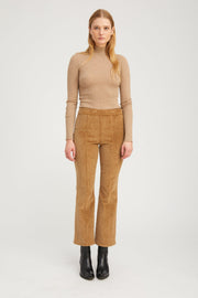 Sepia Corduroy Ankle Flare with Princess Seams