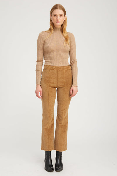 Camel Cashmere Mock Neck