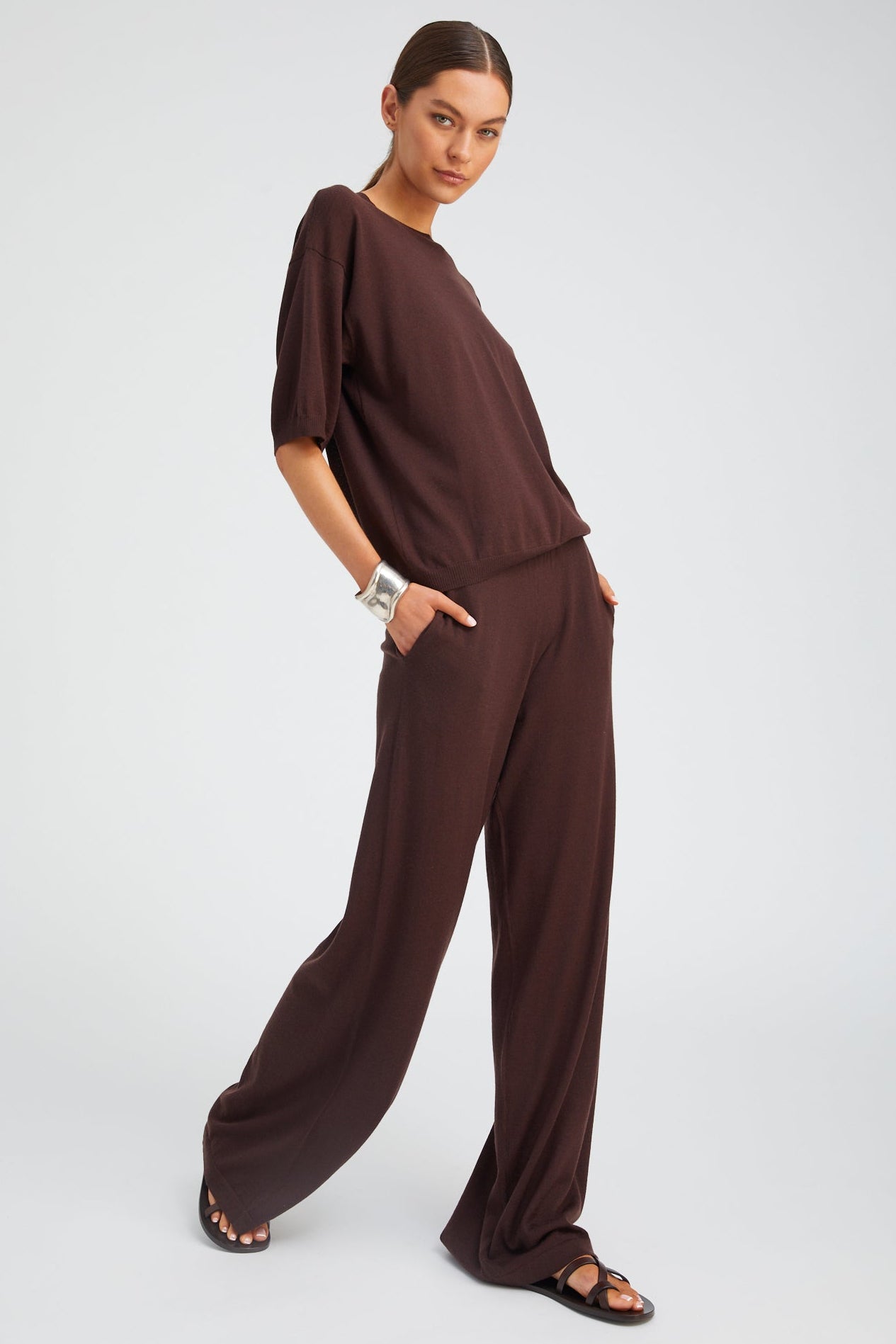 Cashmere Wide Leg Pants