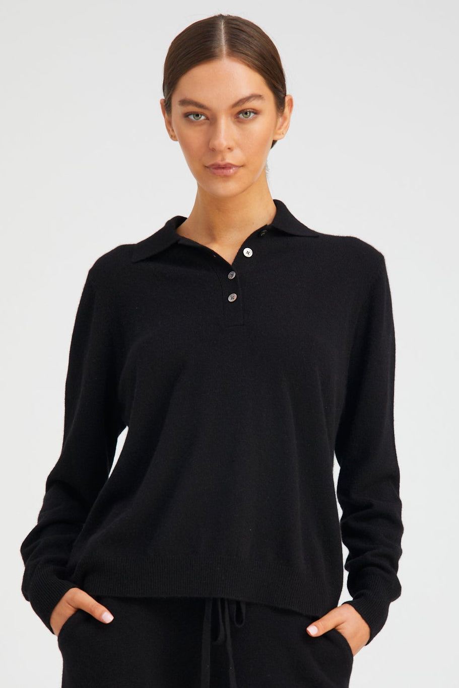 Cashmere Polo Sweater