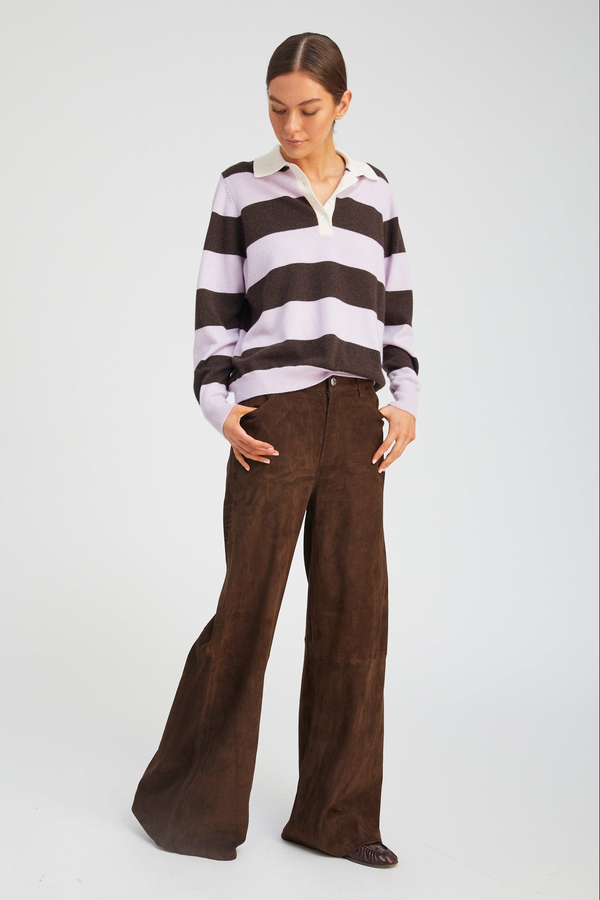 Americano Suede 5 Pocket Wide Leg