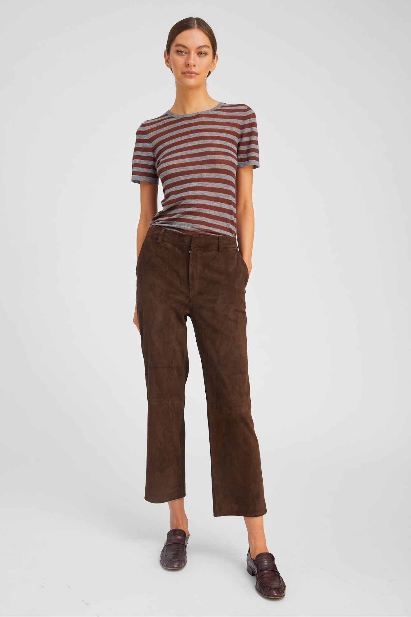 Americano Suede Cropped Trousers