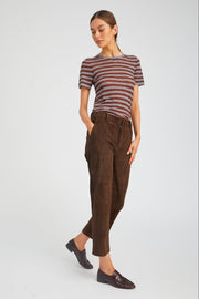 Americano Suede Cropped Trousers
