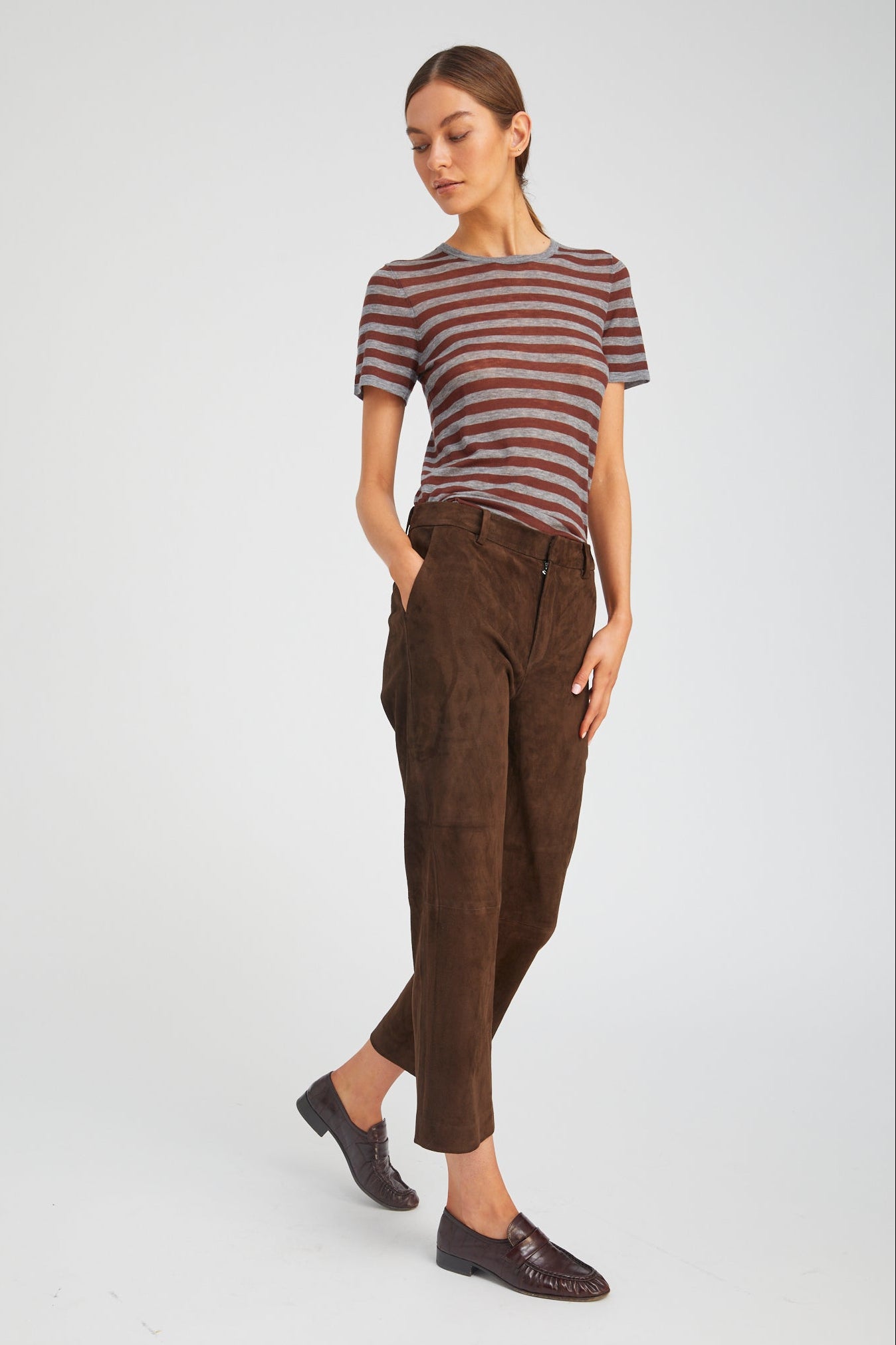 Americano Suede Cropped Trousers