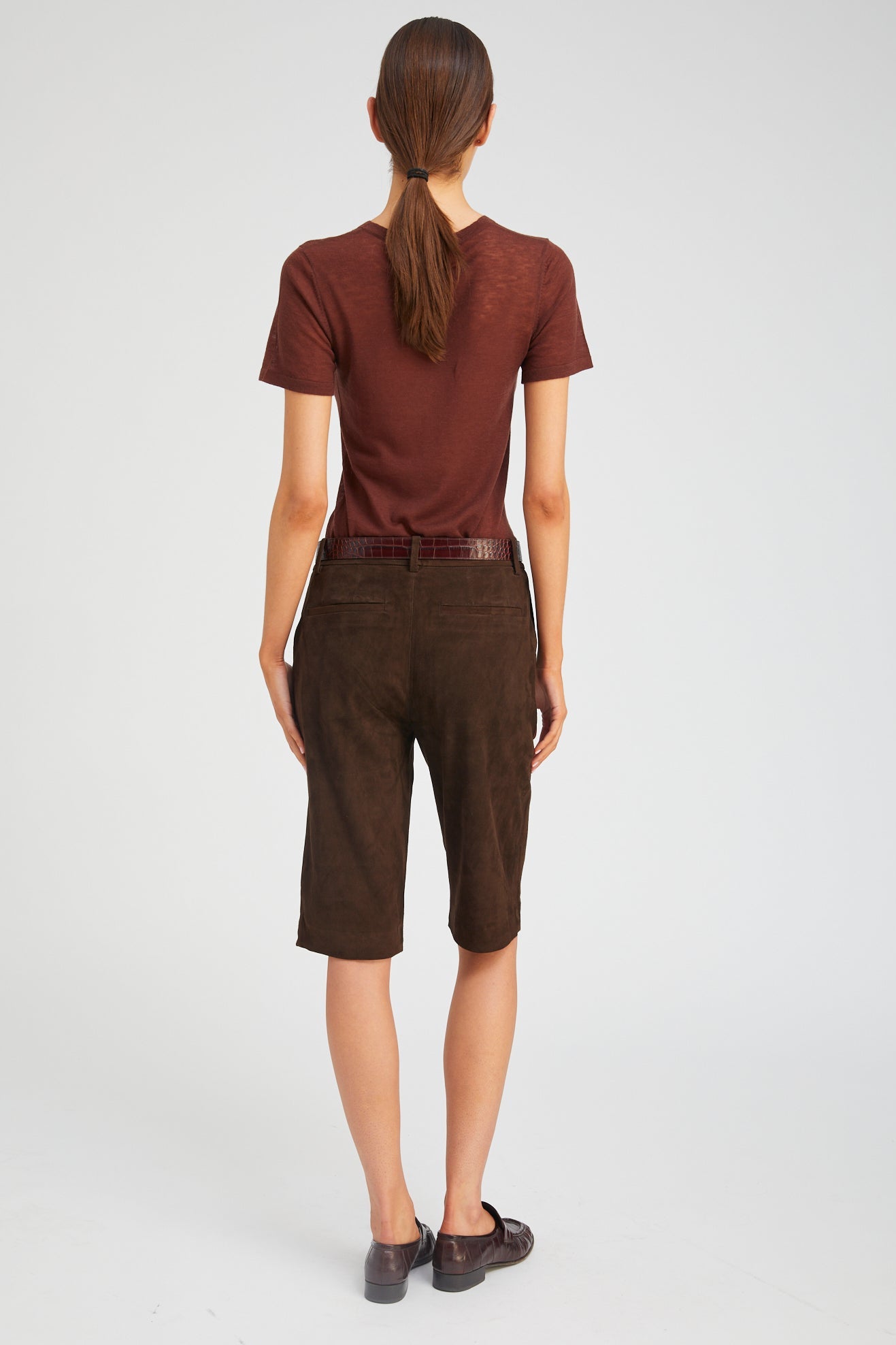 Americano Suede Bermuda Trouser Shorts