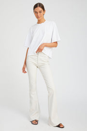 Leather 5 Pocket Micro Flare