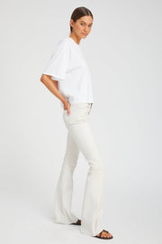 Leather 5 Pocket Micro Flare
