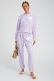 Lavender Heart Sweatpants