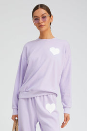 Lavender Heart Sweatshirt