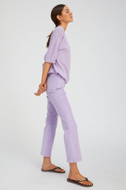 Ankle Flare Corduroy Pants with Princess Seams