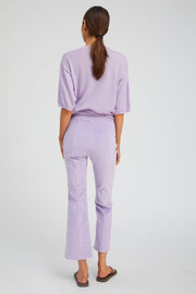 Ankle Flare Corduroy Pants with Princess Seams