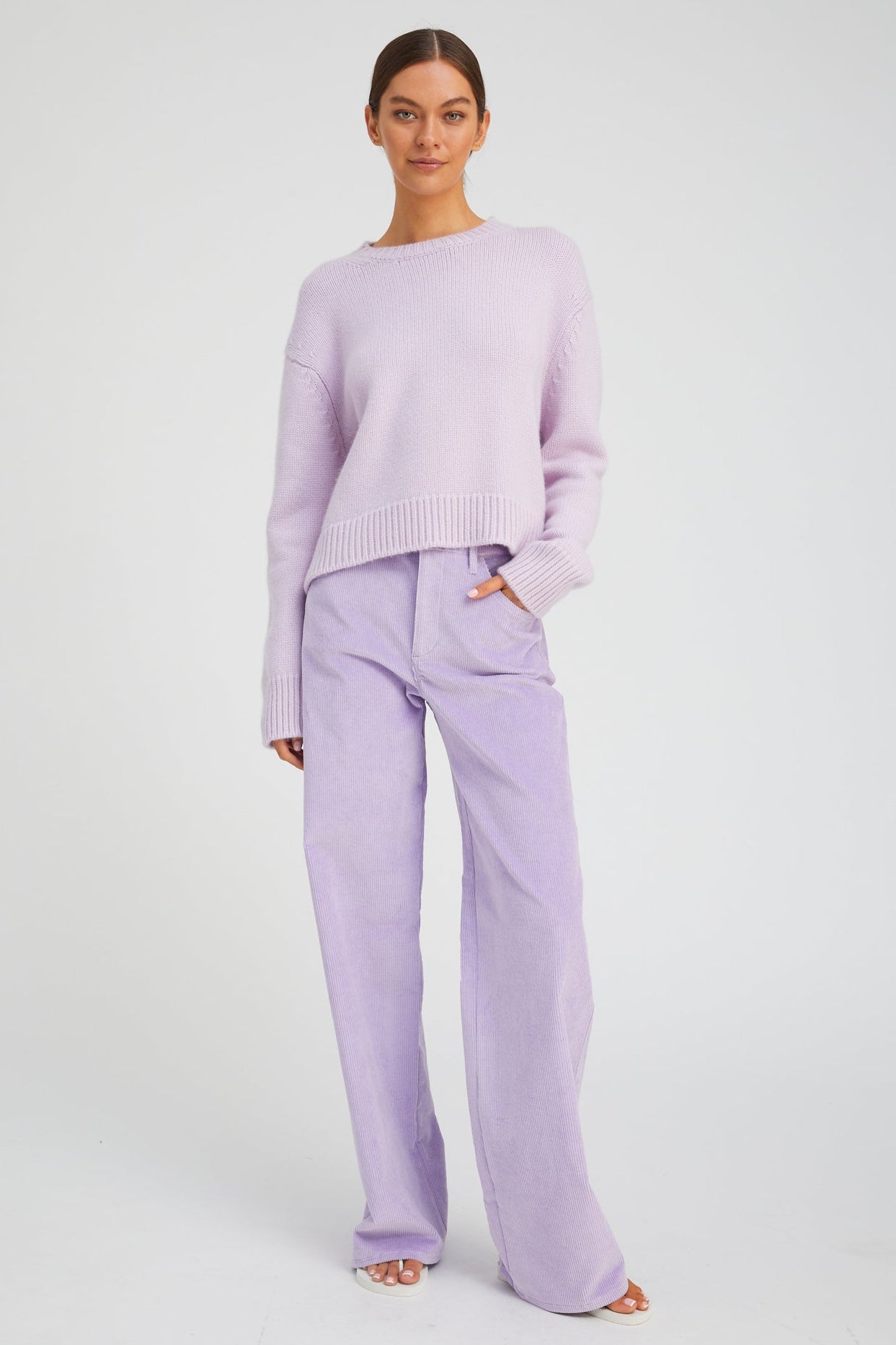 Wide Leg Corduroy Trousers