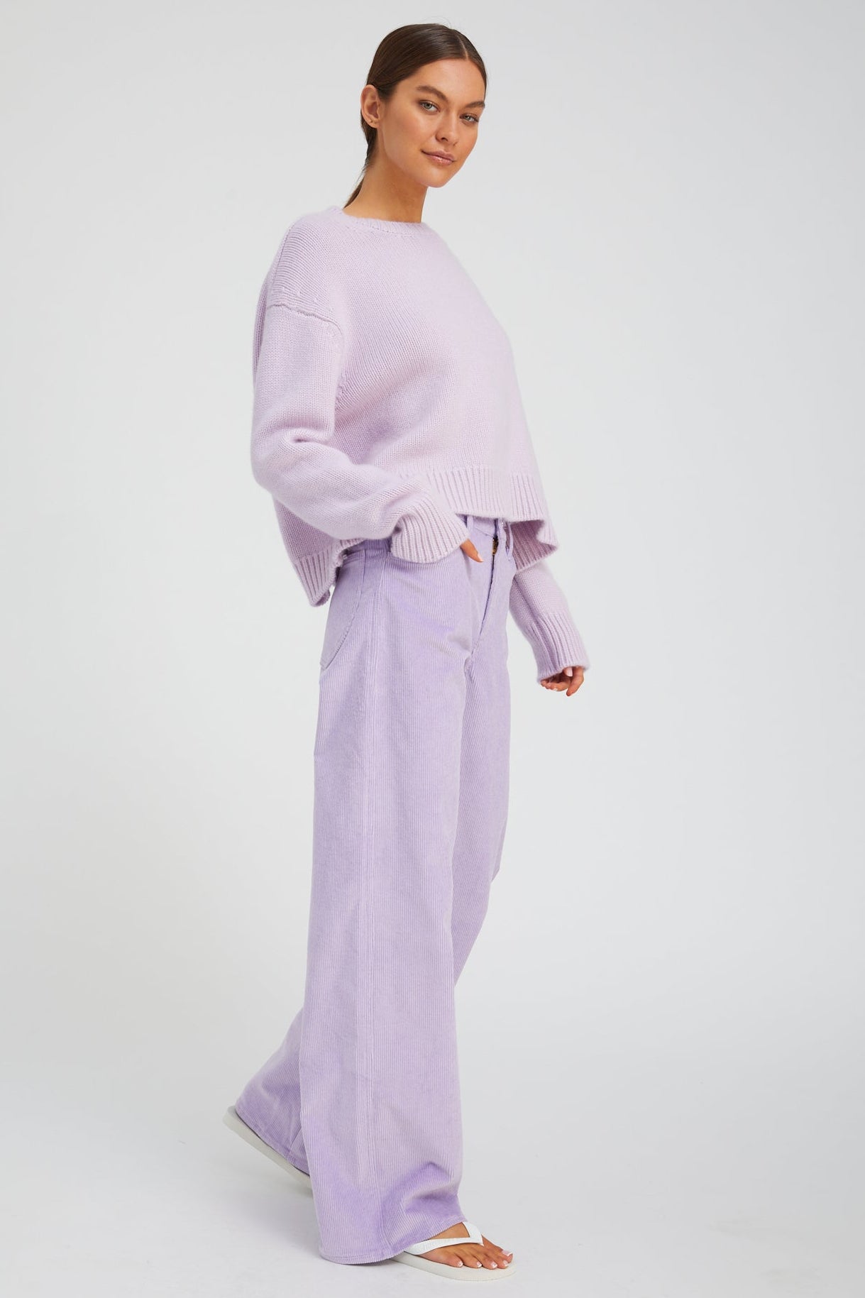 Wide Leg Corduroy Trousers