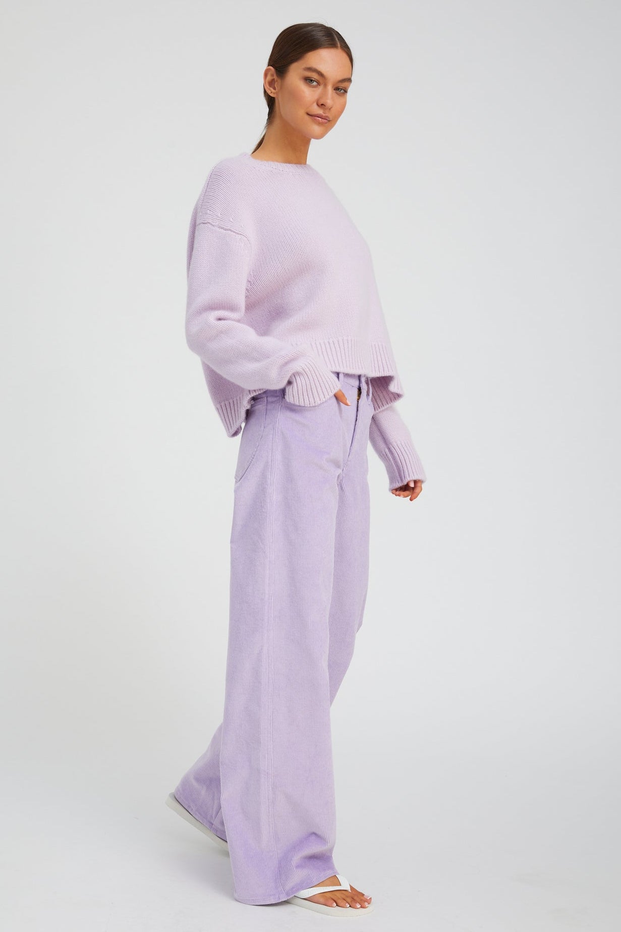 Lavender Heavy Cashmere Sweater