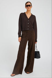 Americano Suede Wide Leg Trousers