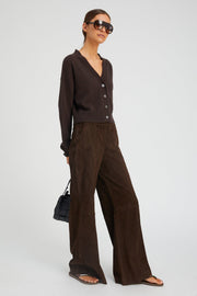 Americano Suede Wide Leg Trousers