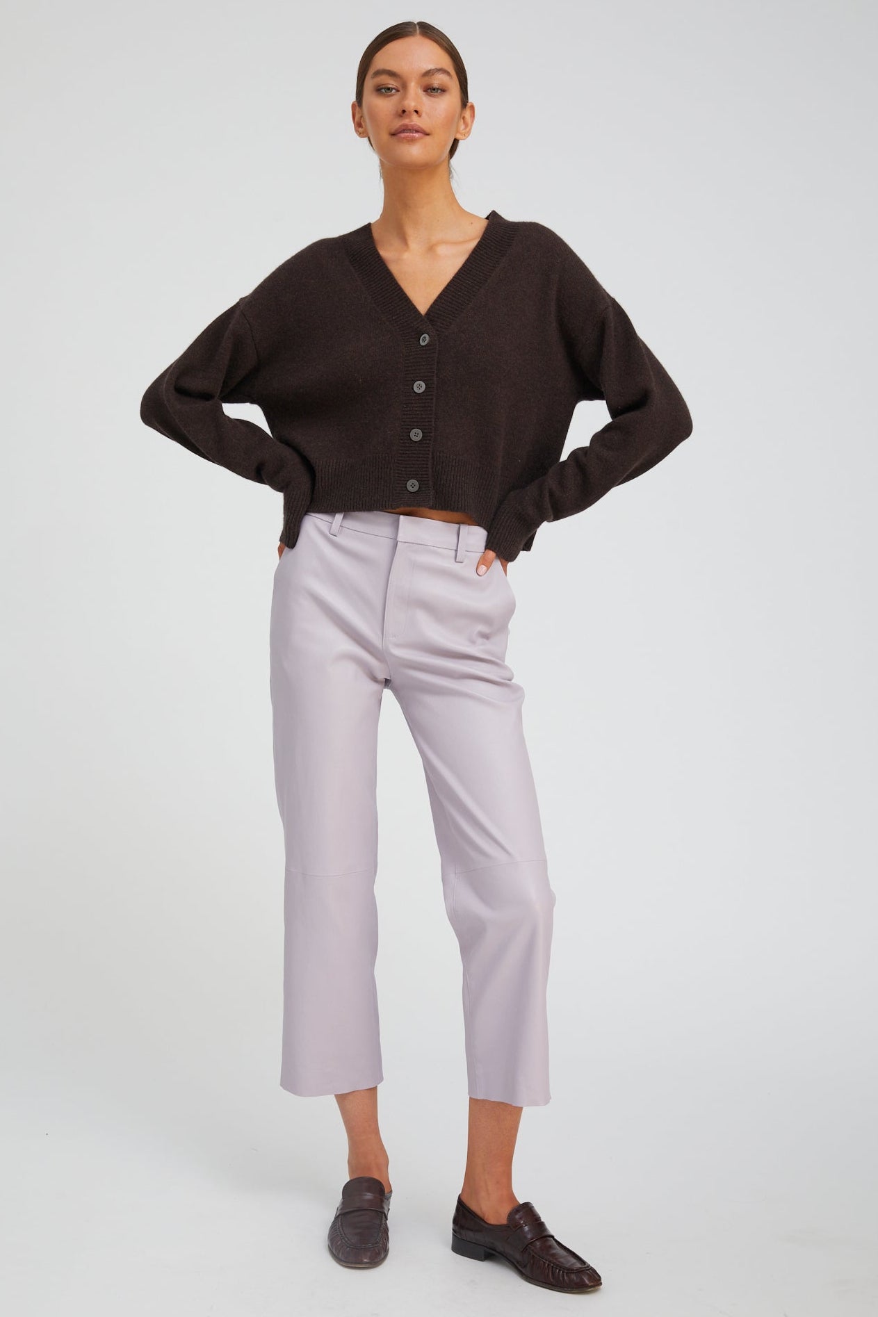 Leather Cropped Trousers