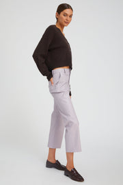 Leather Cropped Trousers