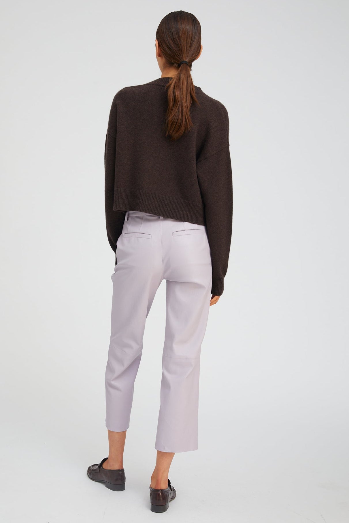 Leather Cropped Trousers