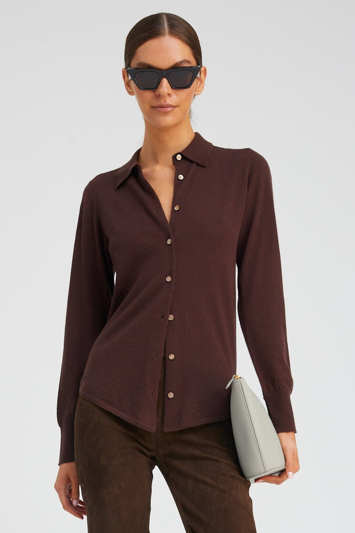 Fonda Cashmere Button Down
