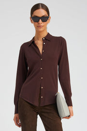 Fonda Cashmere Button Down