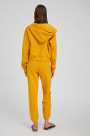 Mustard Cotton Mini Logo Sweatpants