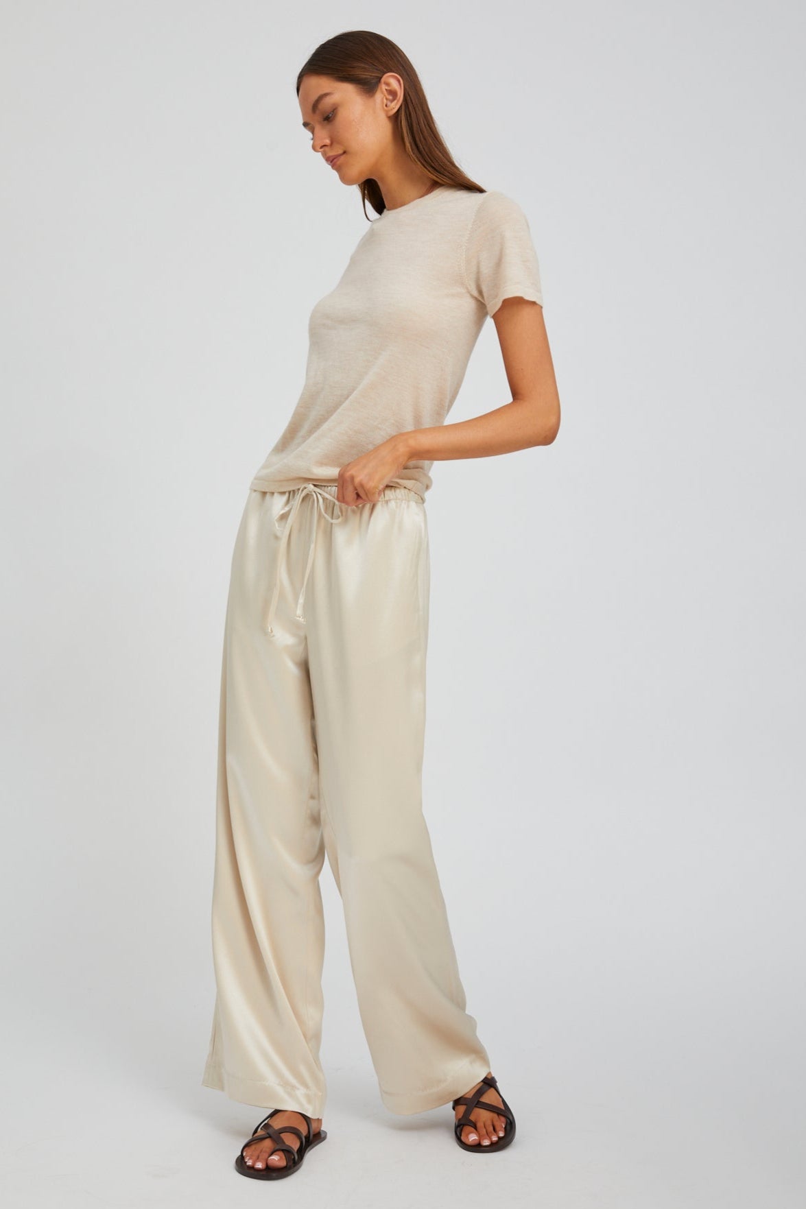 Champagne Silk Kauai Pants