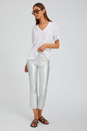 White V-Neck Tee