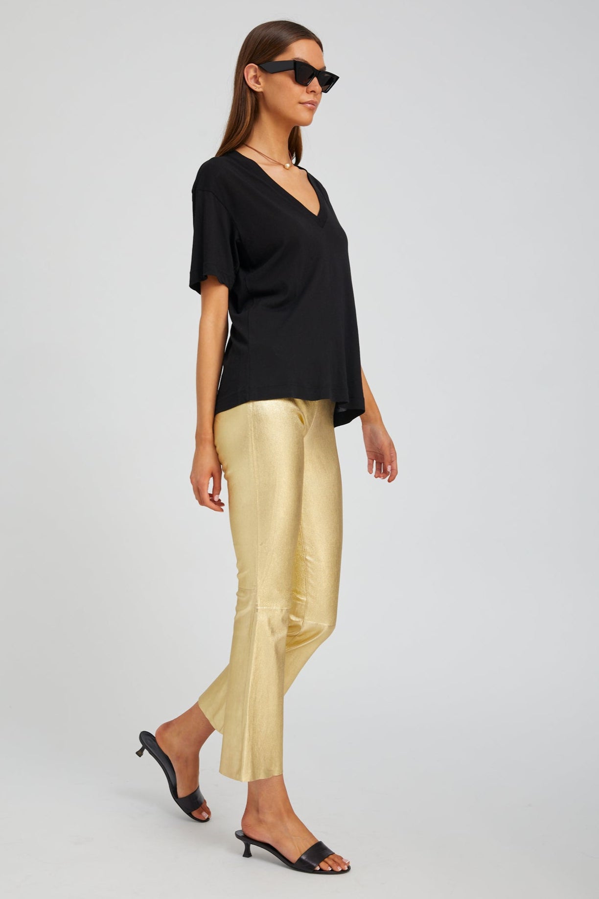 Black V-Neck Tee