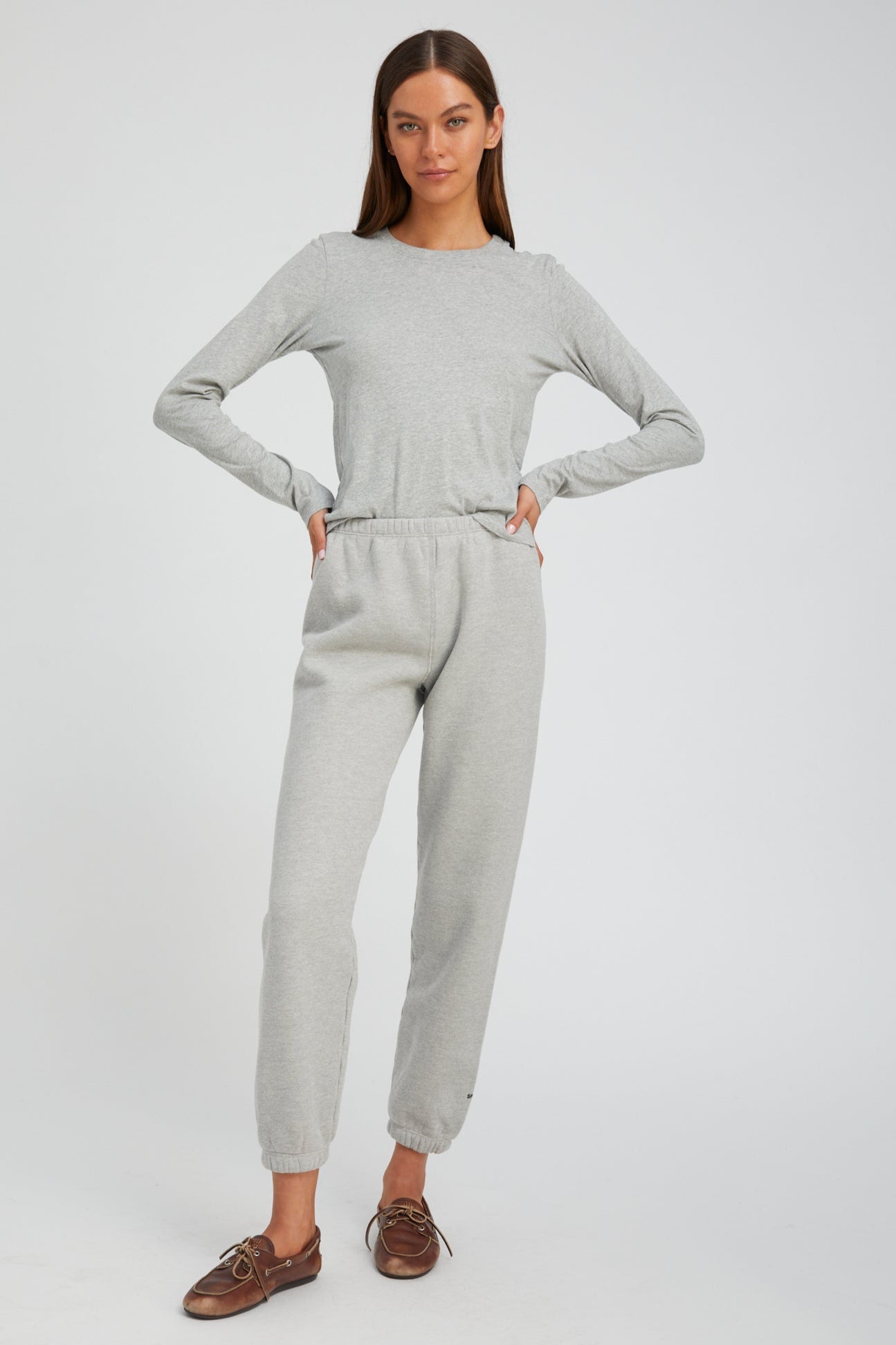 Heather Grey Long Sleeve Baby Tee