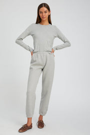 Heather Grey Long Sleeve Baby Tee