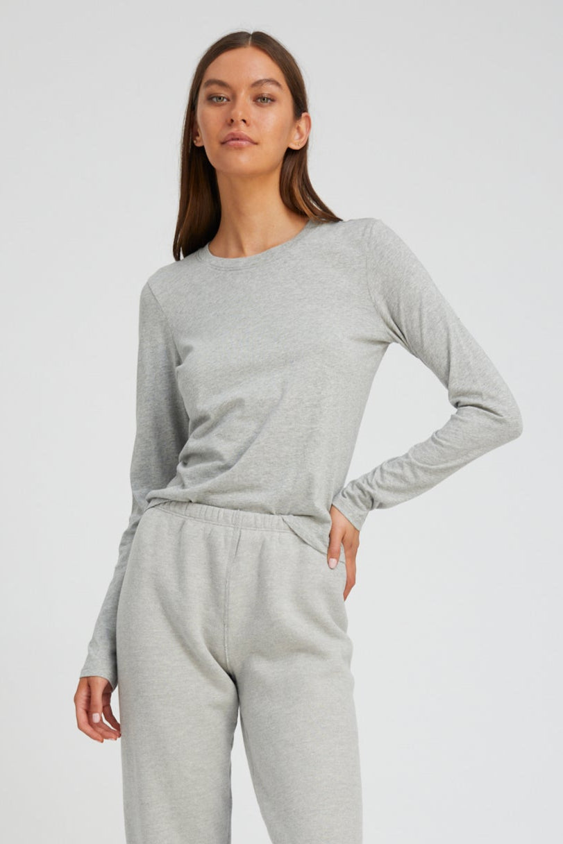 Heather Grey Long Sleeve Baby Tee