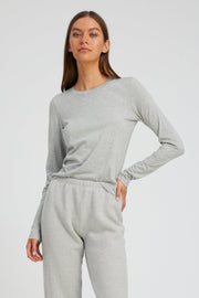 Heather Grey Long Sleeve Baby Tee