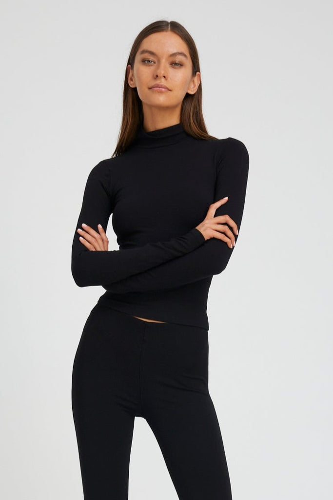 店舗限定テンダーロインMOCK NECK LONG SLEEVE M BLACK Long Sleeve Top Black – SPRWMN